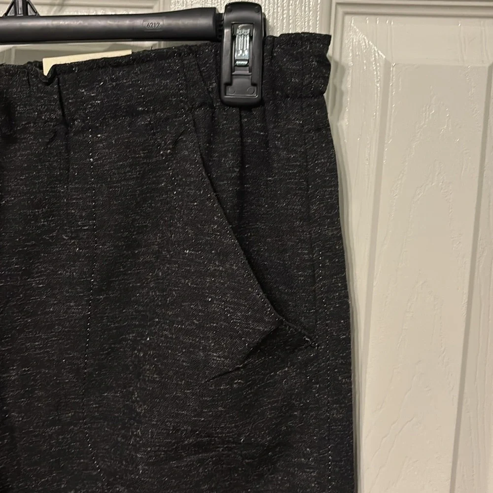 Max Studio Heathered Cropped Wide Leg Trouser - Picture 4 of 14